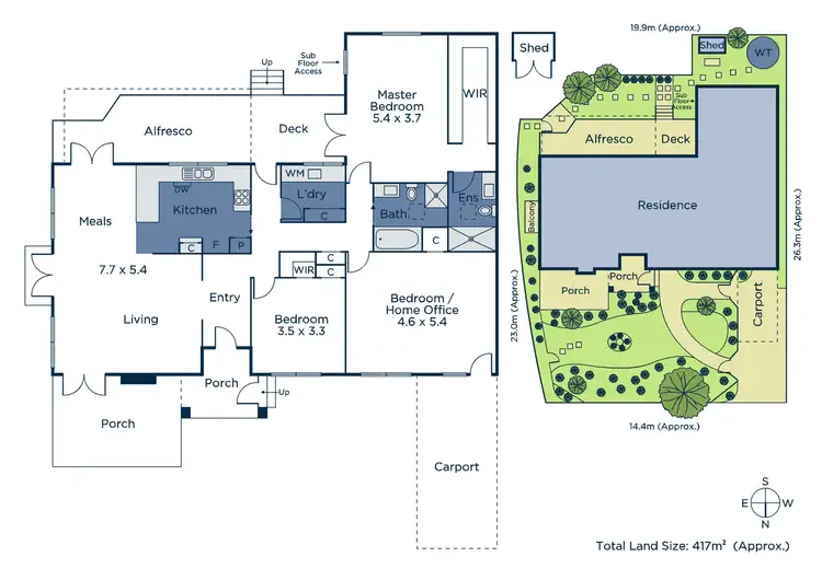 Floorplan of Homely unit listing, 1/24 Simpson Street, Mitcham VIC 3132