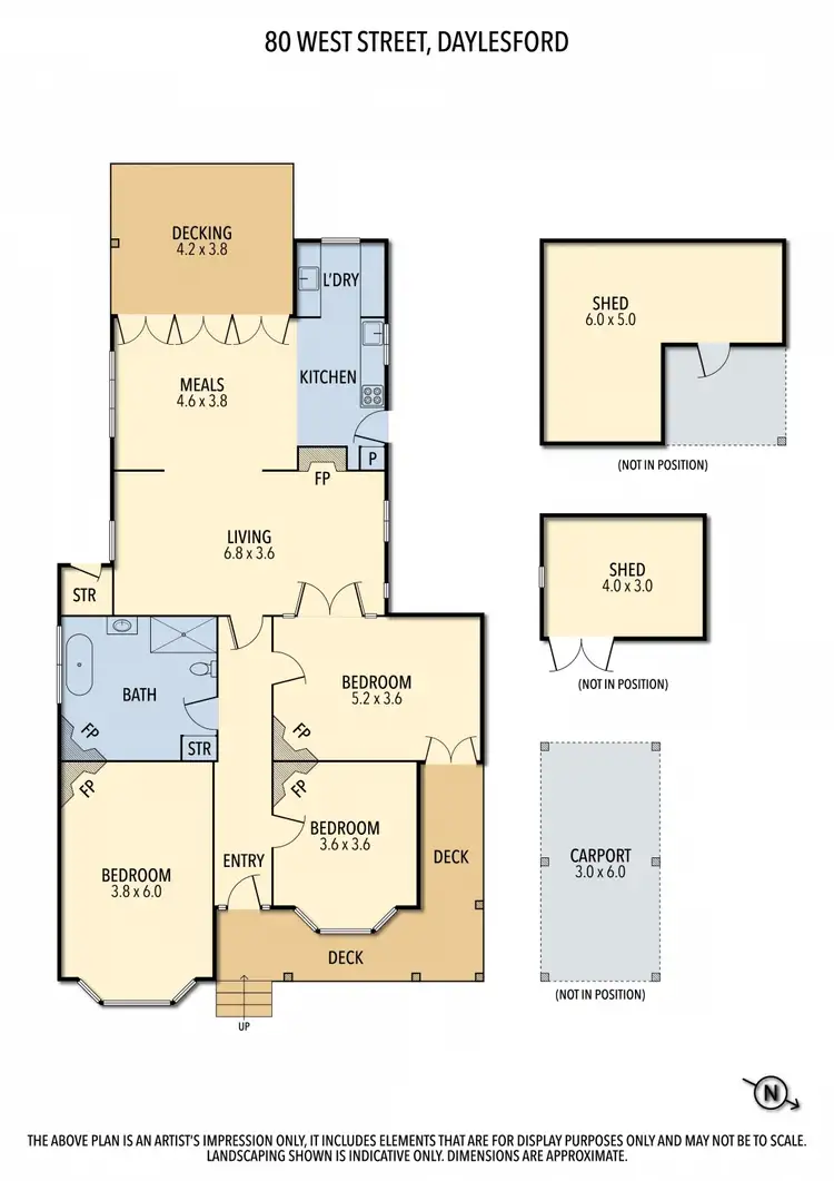 Floorplan of Homely house listing, 80 West Street, Daylesford VIC 3460