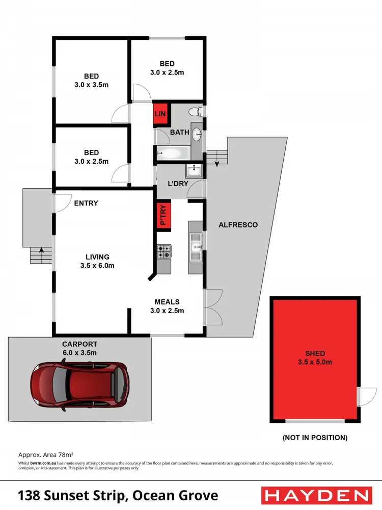 Floorplan of Homely house listing, 138 Sunset Strip, Ocean Grove VIC 3226