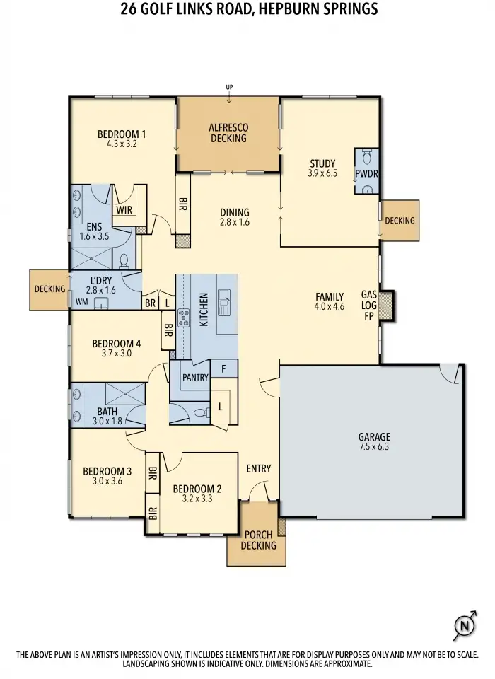 Floorplan of Homely house listing, 26 Golf Links Road, Hepburn VIC 3461