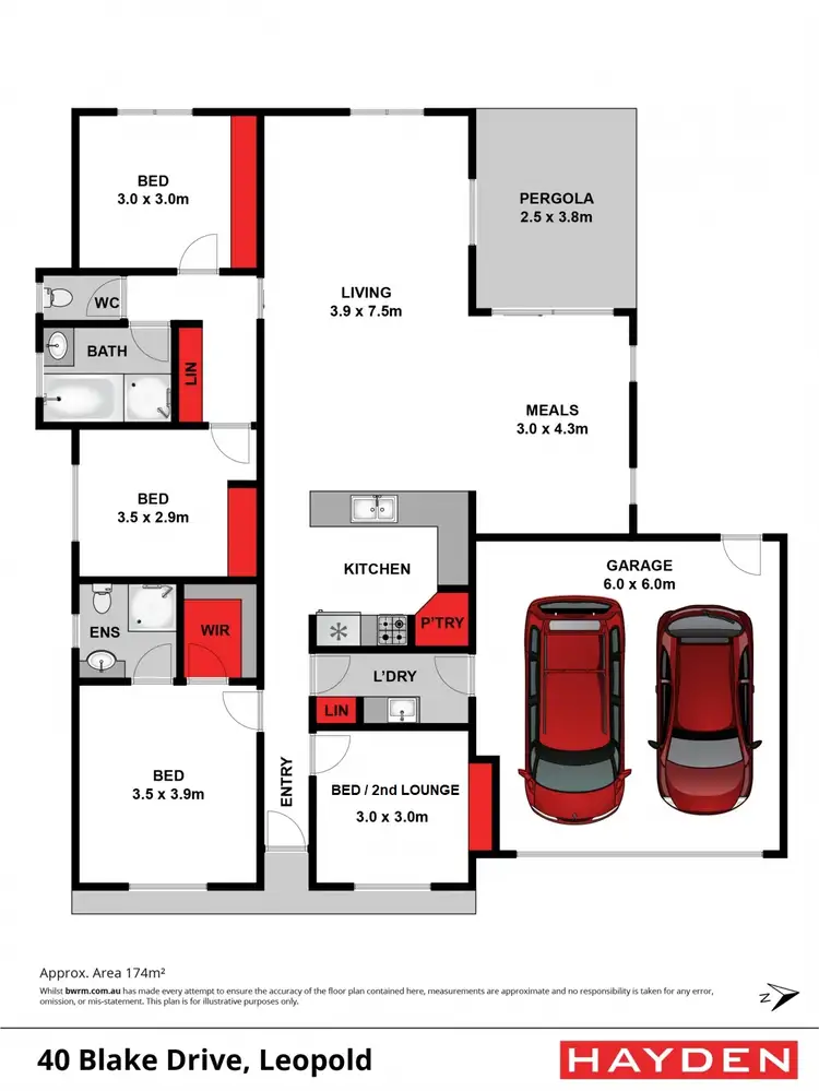 Floorplan of Homely house listing, 40 Blake Drive, Leopold VIC 3224