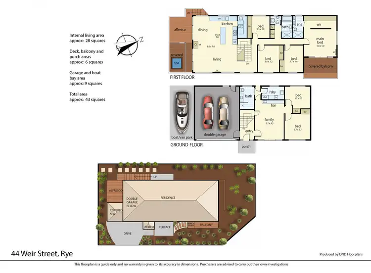 Floorplan of Homely house listing, 44 Weir Street, Rye VIC 3941