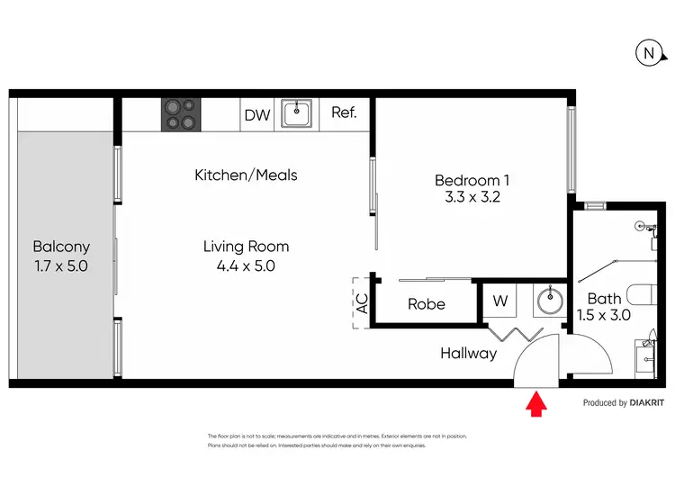 Floorplan of Homely apartment listing, 307/80 La Scala Avenue, Maribyrnong VIC 3032