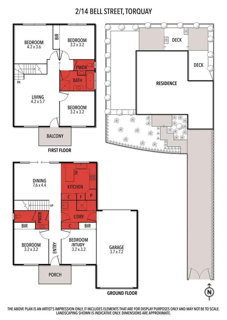 Floorplan of Homely townhouse listing, 2/14 Bell Street, Torquay VIC 3228