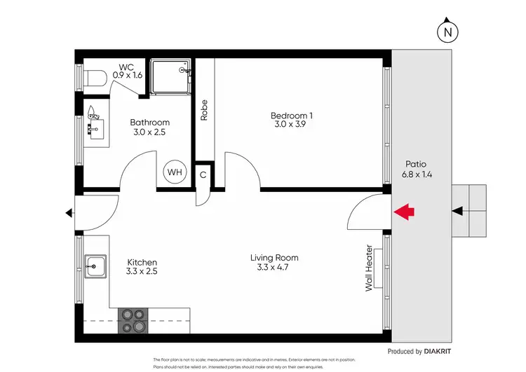 Floorplan of Homely unit listing, 2/1046 Norman Street, Wendouree VIC 3355