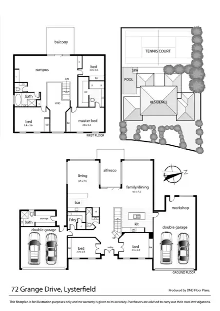 Floorplan of Homely house listing, 72 Grange Drive, Lysterfield VIC 3156
