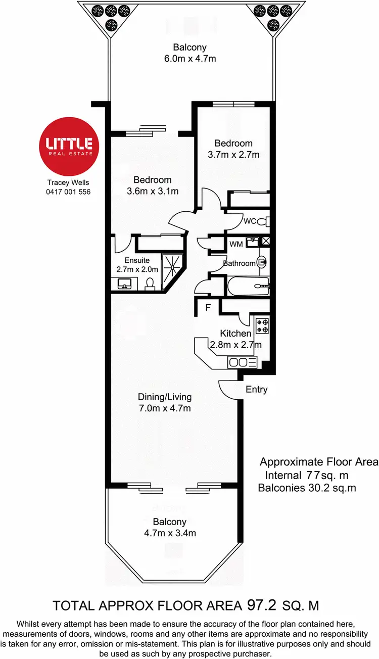 Floorplan of Homely apartment listing, 7/27-31 Wharf Road, Surfers Paradise QLD 4217