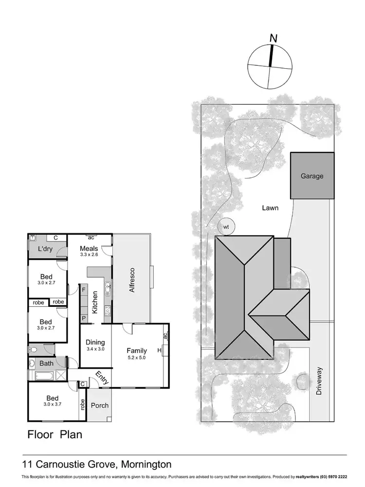 Floorplan of Homely house listing, 11 Carnoustie Grove, Mornington VIC 3931