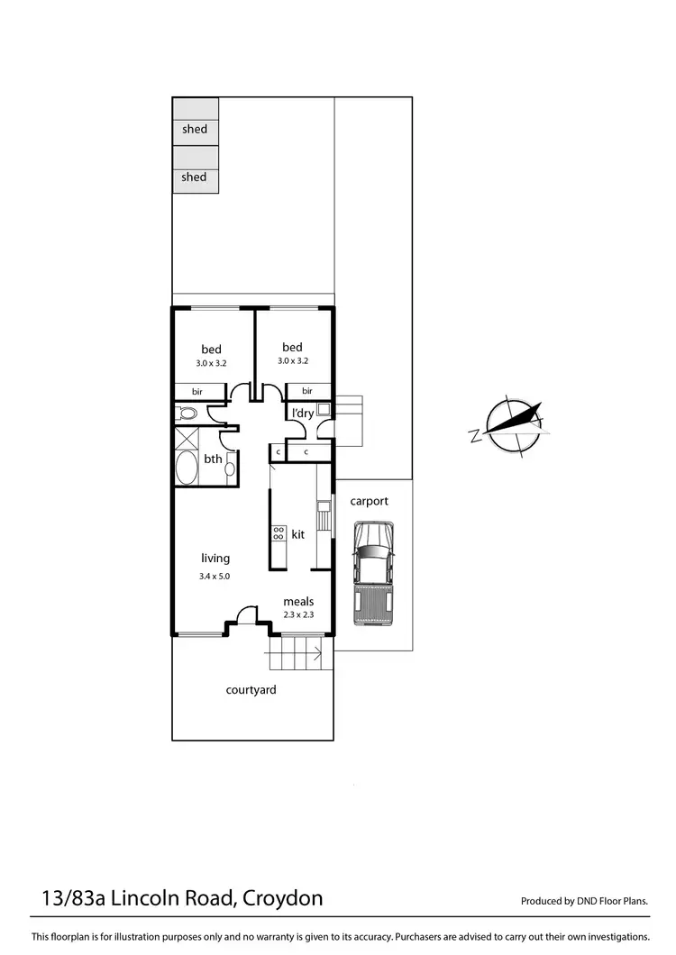 Floorplan of Homely unit listing, 13/83a Lincoln Road, Croydon VIC 3136