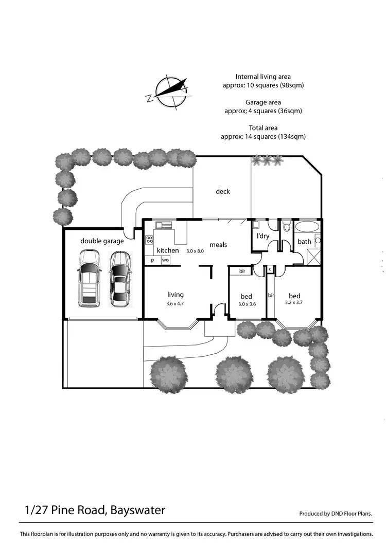 Floorplan of Homely unit listing, 1/27 Pine Road, Bayswater VIC 3153