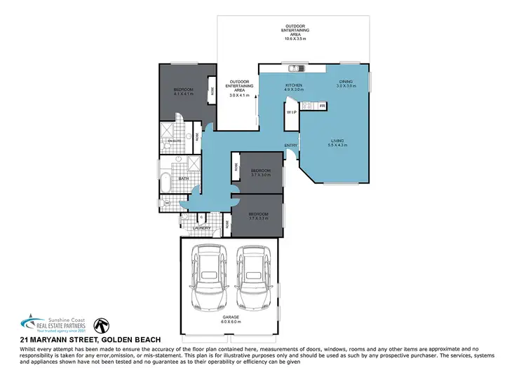 Floorplan of Homely house listing, 21 Maryann Street, Golden Beach QLD 4551
