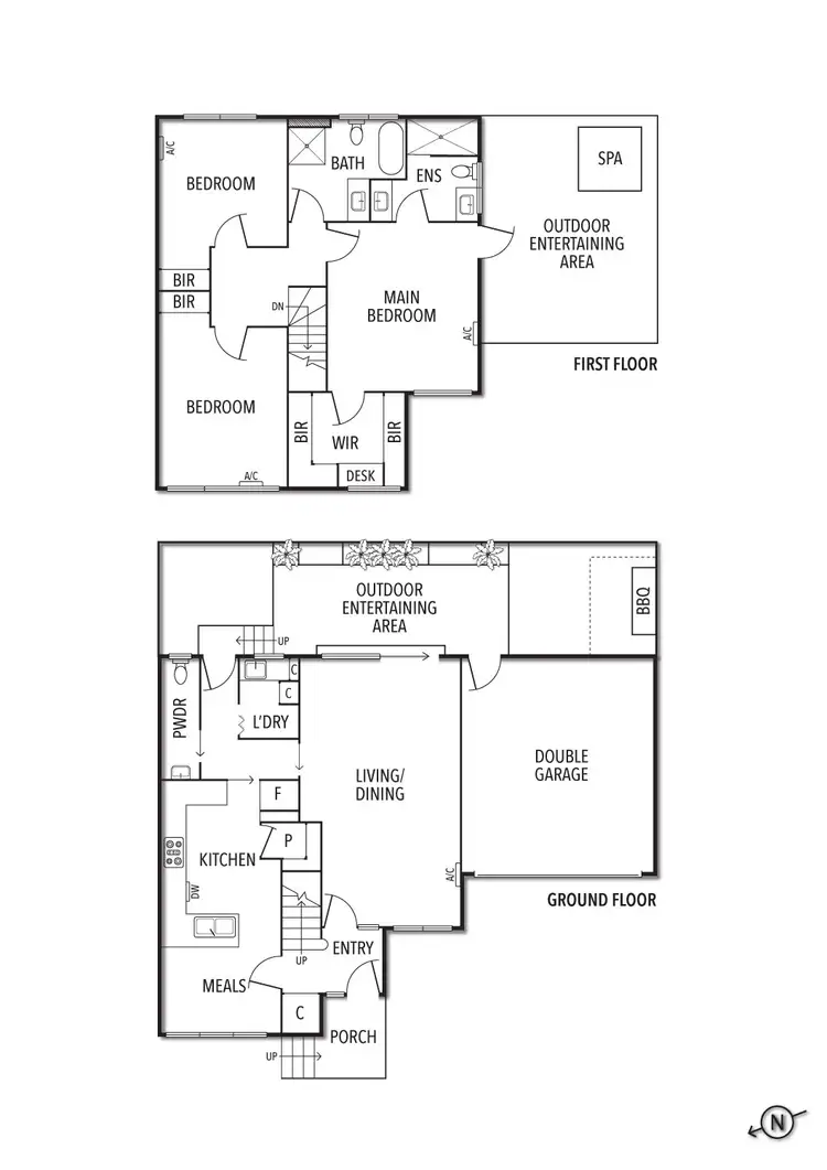 Floorplan of Homely townhouse listing, 2/26 Narong Road, Caulfield North VIC 3161