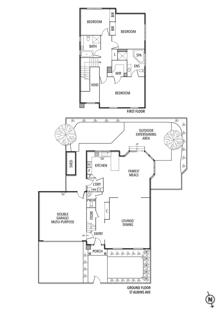 Floorplan of Homely townhouse listing, 2/206 Orrong Road, Caulfield North VIC 3161