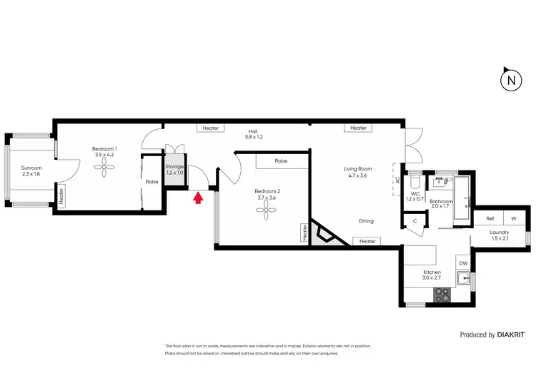 Floorplan of Homely apartment listing, 3/41 Broadway, Elwood VIC 3184