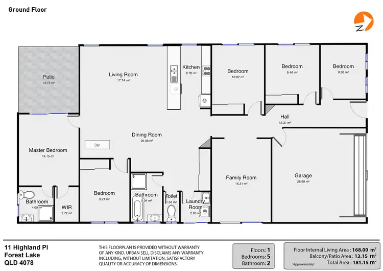 Floorplan of Homely house listing, 11 Highland Place, Forest Lake QLD 4078