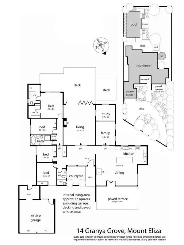 Floorplan of Homely house listing, 14 Granya Grove, Mount Eliza VIC 3930