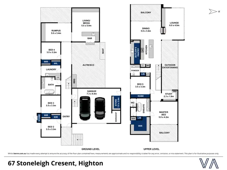 Floorplan of Homely house listing, 67 Stoneleigh Crescent, Highton VIC 3216