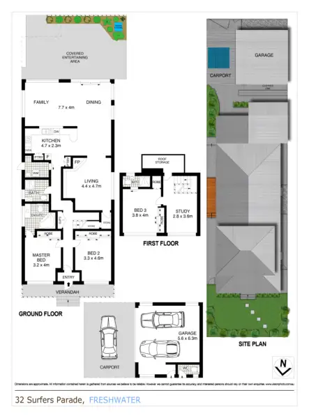 Floorplan of Homely house listing, 32 Surfers Parade, Freshwater NSW 2096