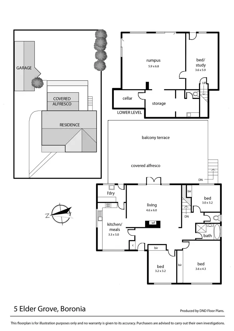 Floorplan of Homely house listing, 5 Elder Grove, Boronia VIC 3155