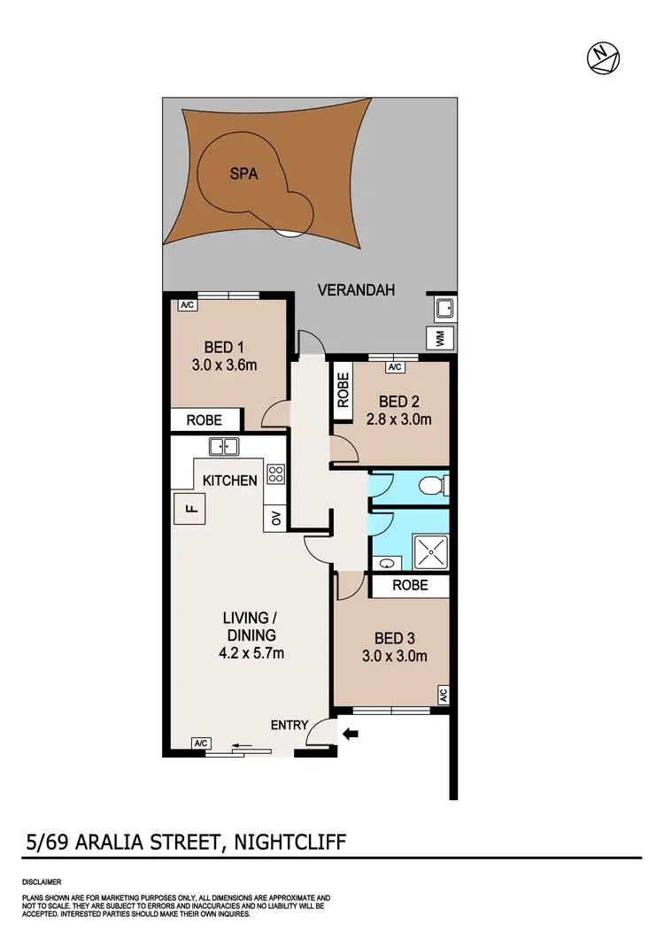 Floorplan of Homely flat listing, 5/69 Aralia Street, Rapid Creek NT 810