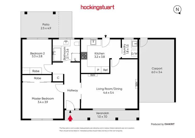 Floorplan of Homely townhouse listing, 2/205 Ripon Street South, Ballarat Central VIC 3350