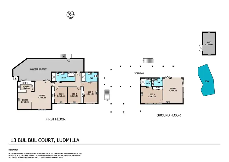 Floorplan of Homely house listing, 13 Bul Bul Court, Ludmilla NT 820