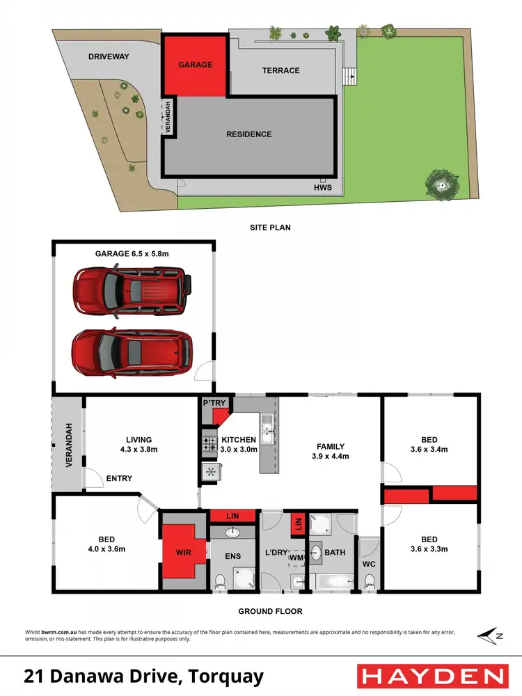 Floorplan of Homely house listing, 21 Danawa Drive, Torquay VIC 3228