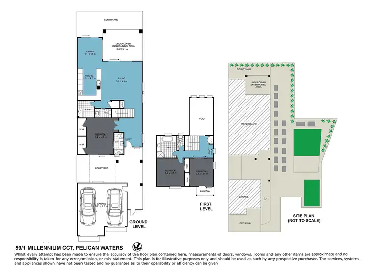 Floorplan of Homely townhouse listing, 59/1 Millennium Circuit, Pelican Waters QLD 4551