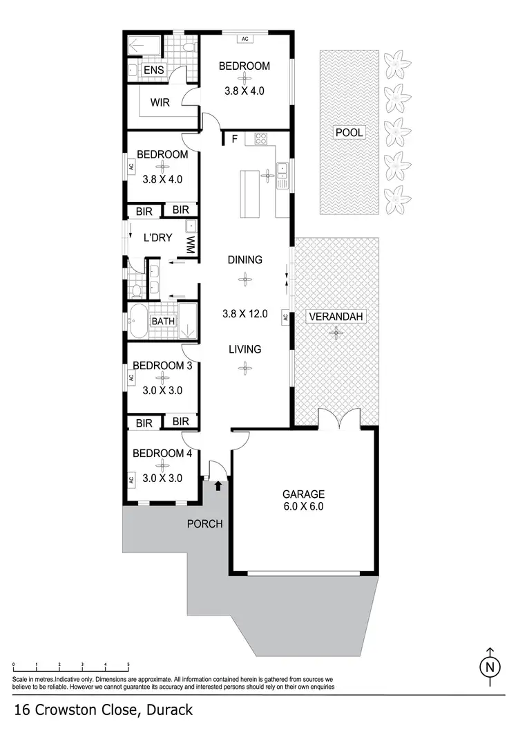 Floorplan of Homely house listing, 16 Crowson Close, Durack NT 830