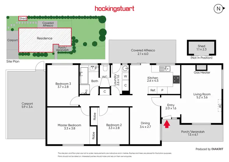 Floorplan of Homely unit listing, 1/13 Webb Street, Seaford VIC 3198