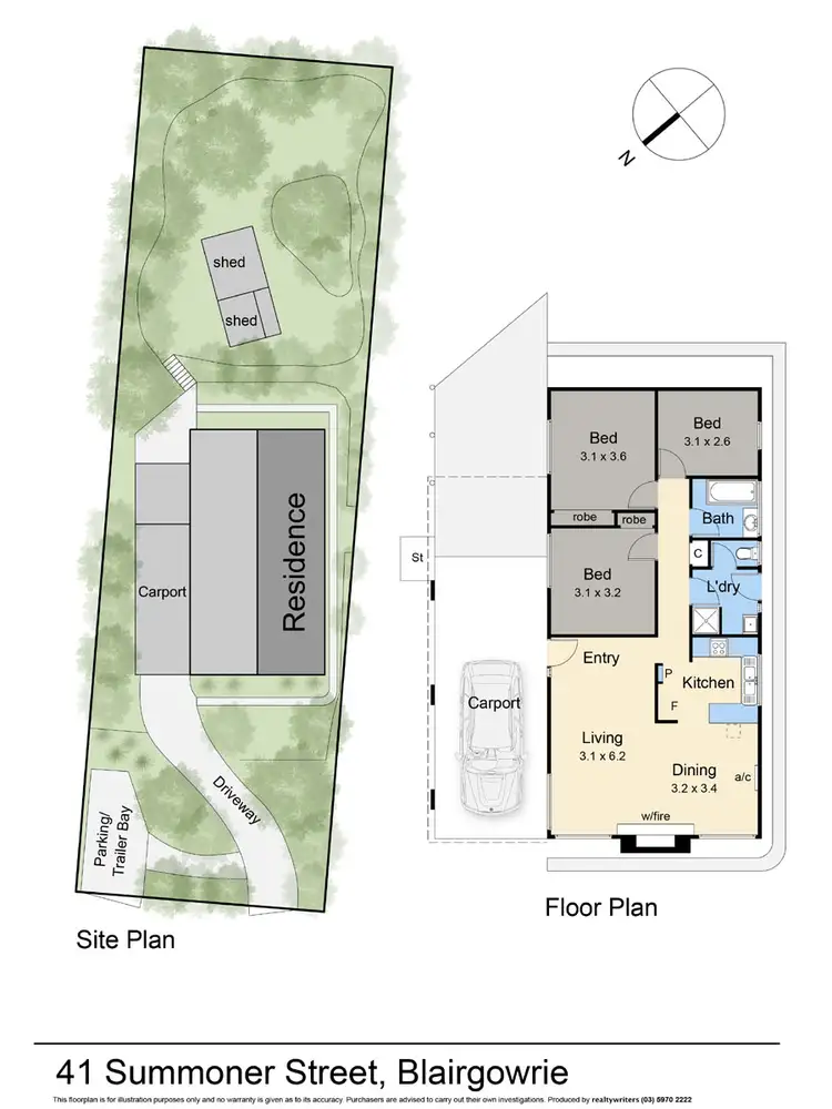 Floorplan of Homely house listing, 41 Summoner Street, Blairgowrie VIC 3942