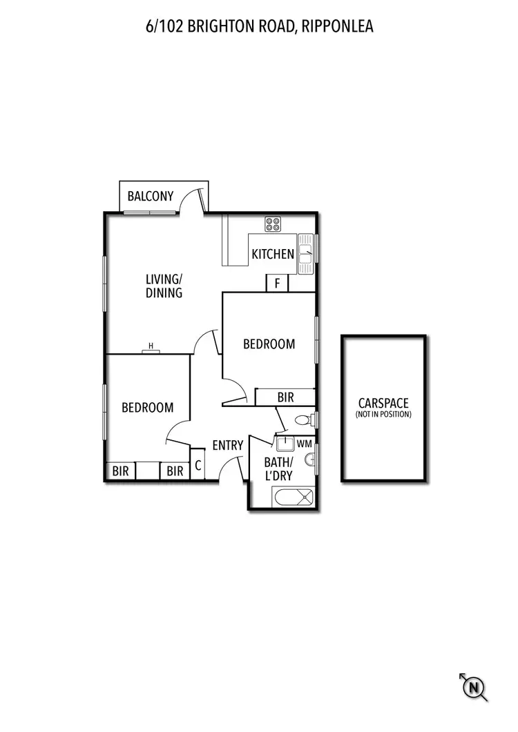 Floorplan of Homely apartment listing, 6/102 Brighton Road, Ripponlea VIC 3185