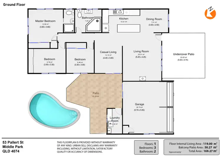 Floorplan of Homely house listing, 53 Pallert Street, Middle Park QLD 4074
