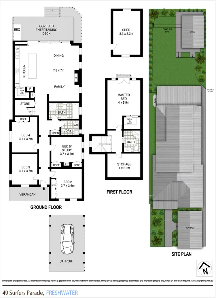 Floorplan of Homely house listing, 49 Surfers Parade, Freshwater NSW 2096