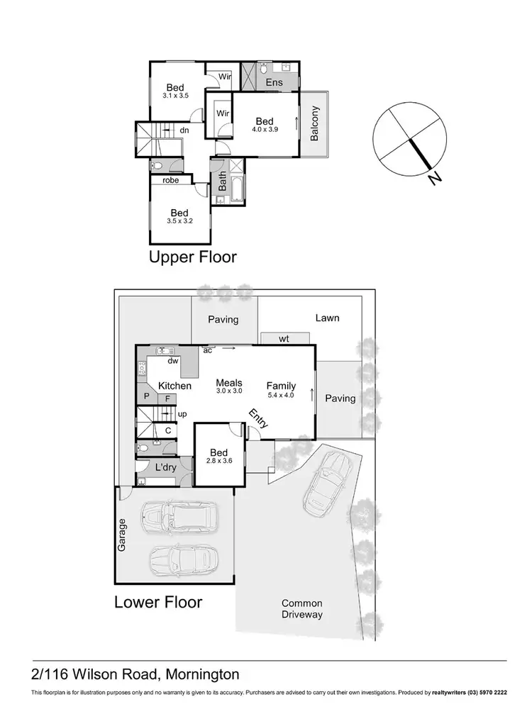 Floorplan of Homely townhouse listing, 2/116 Wilsons Road, Mornington VIC 3931