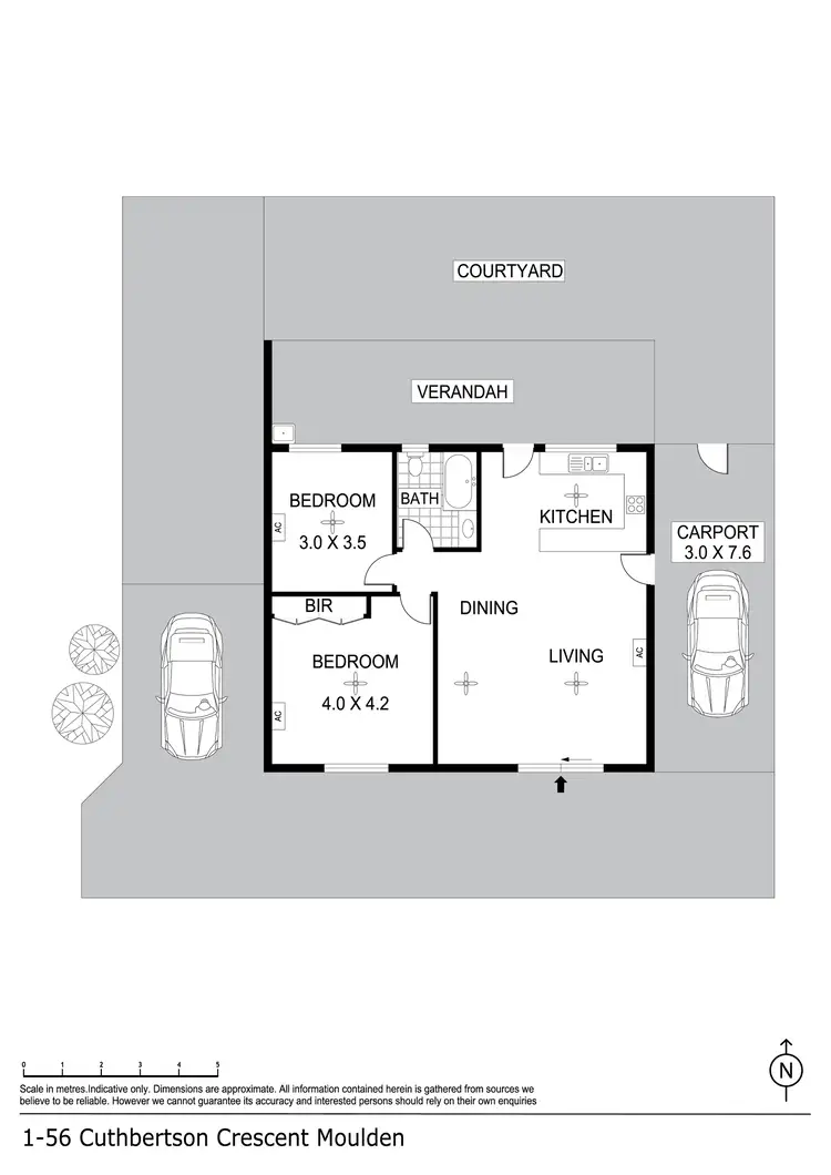 Floorplan of Homely unit listing, 1/56 Cuthbertson Crescent, Moulden NT 830