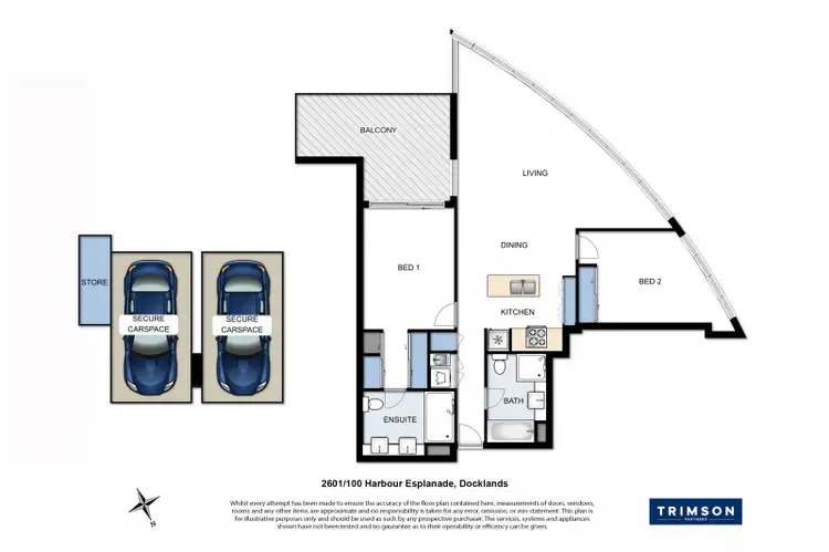 Floorplan of Homely apartment listing, 2601/100 Harbour Esplanade, Docklands VIC 3008