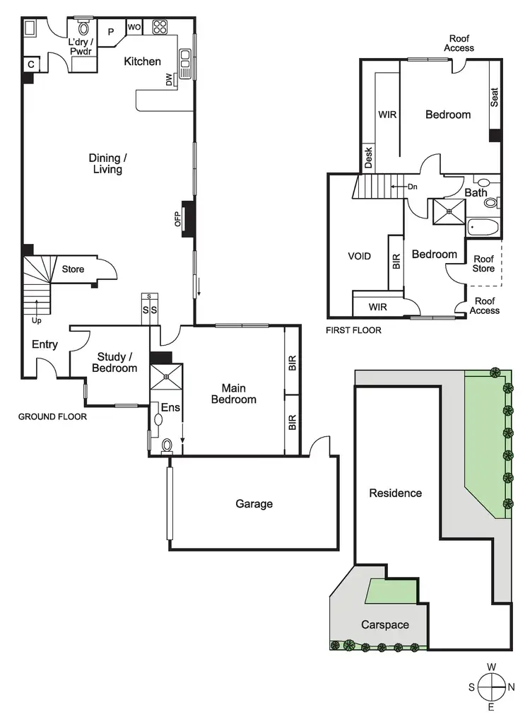 Floorplan of Homely townhouse listing, 3/1267 Glen Huntly Road, Carnegie VIC 3163