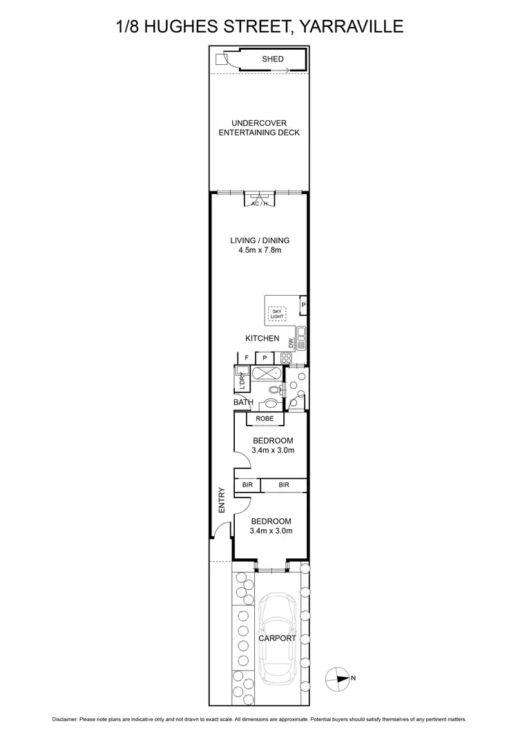 Floorplan of Homely house listing, 1/8 Hughes Street, Yarraville VIC 3013