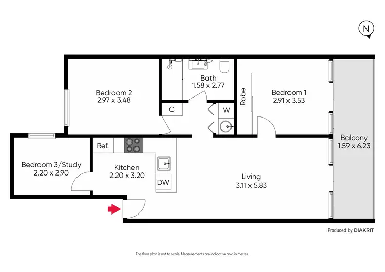 Floorplan of Homely apartment listing, 101/1 High Street, Preston VIC 3072