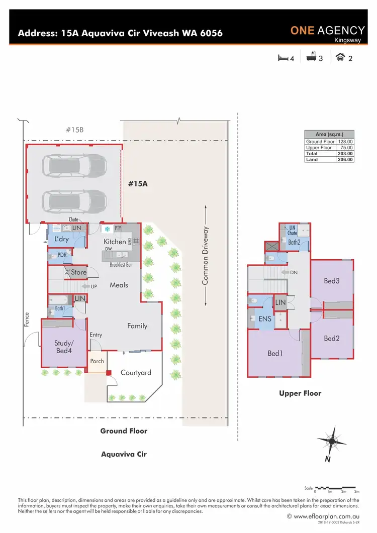 Floorplan of Homely house listing, 15A Aquaviva Circle, Viveash WA 6056