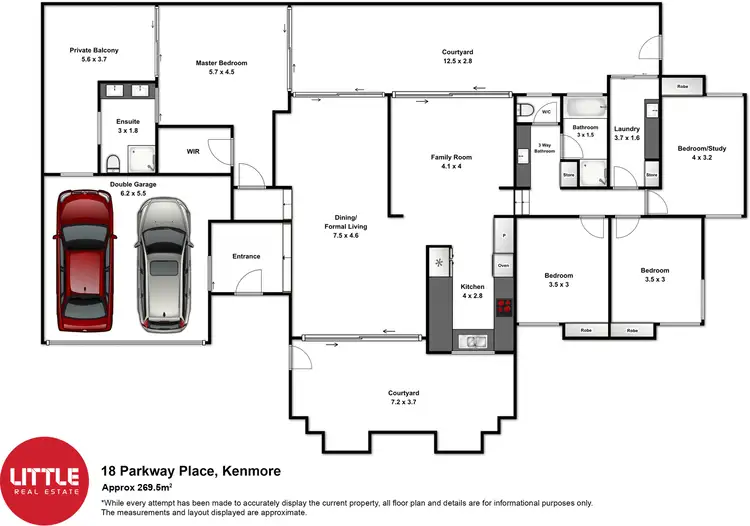 Floorplan of Homely house listing, 18 Parkway Place, Kenmore QLD 4069