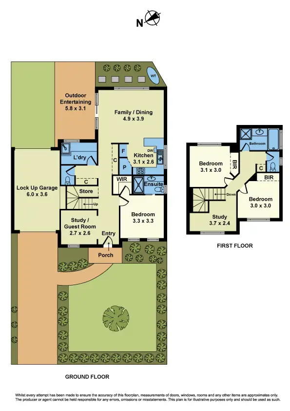 Floorplan of Homely townhouse listing, 1/18 Mulga Street, Altona VIC 3018