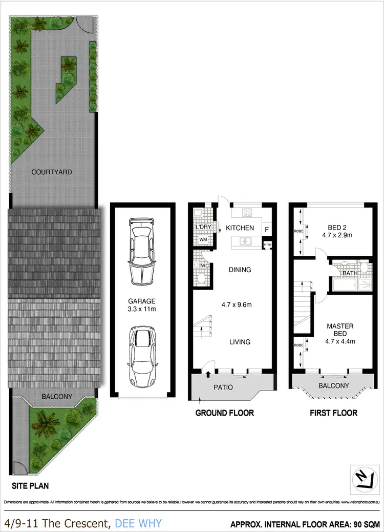 Floorplan of Homely townhouse listing, 4/9 The Crescent, Dee Why NSW 2099