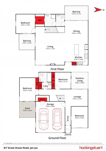 Floorplan of Homely house listing, 8/7 Great Ocean Road, Jan Juc VIC 3228