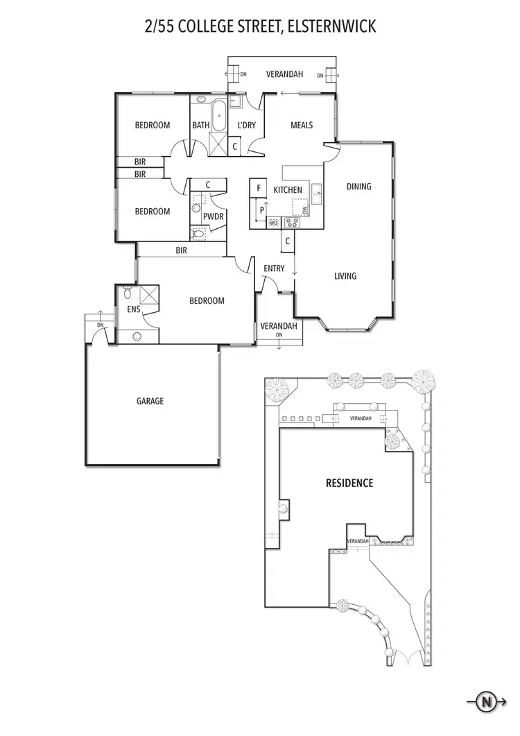 Floorplan of Homely unit listing, 2/55 College Street, Elsternwick VIC 3185