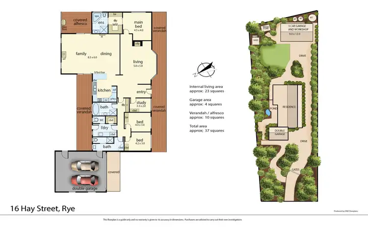 Floorplan of Homely house listing, 16 Hay Street, Rye VIC 3941