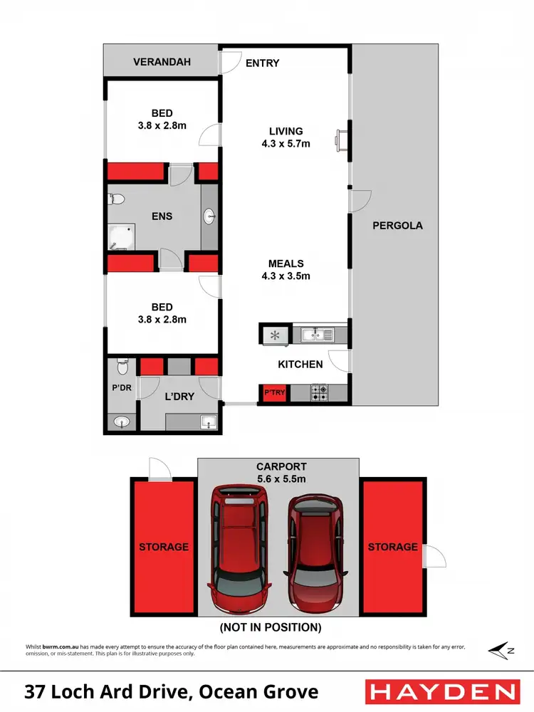 Floorplan of Homely house listing, 37 Loch Ard Drive, Ocean Grove VIC 3226
