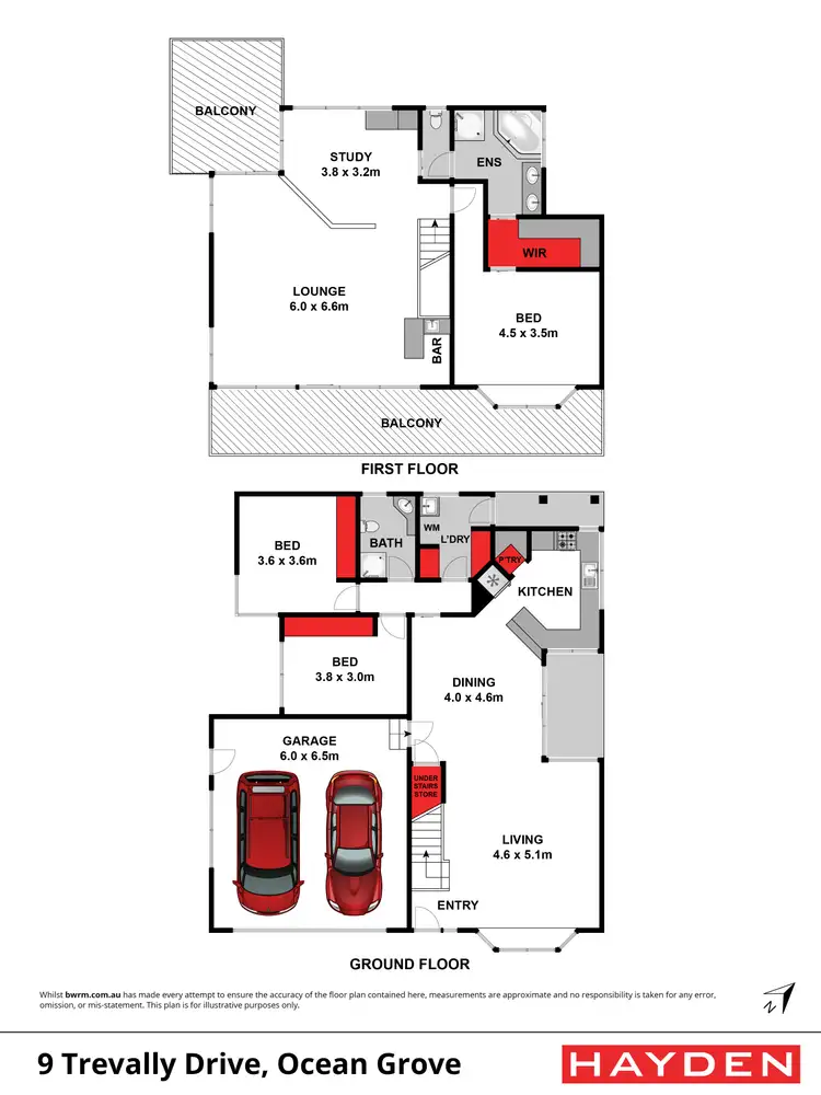 Floorplan of Homely house listing, 9 Trevally Drive, Ocean Grove VIC 3226