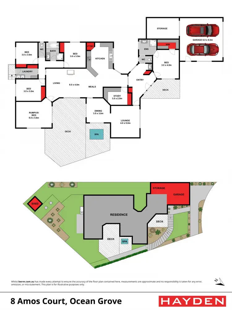 Floorplan of Homely house listing, 8 Amos Court, Ocean Grove VIC 3226